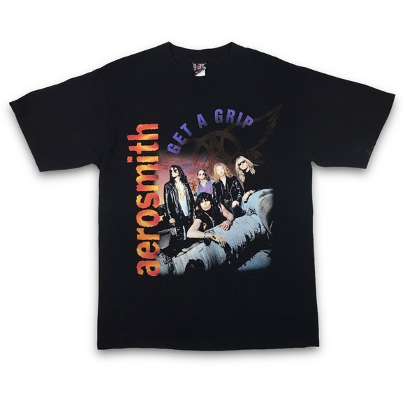 Vintage Other - Vintage 1994 Aerosmith Get a Grip Band T-Shirt XL Black Rock Tee 90s Vtg Music
